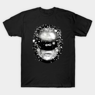 Man Gamer Face with Infinity Sign T-Shirt